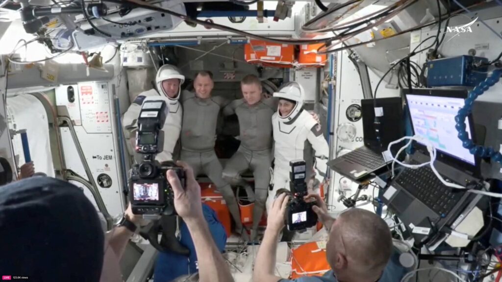Watch NASA astronauts return on SpaceX capsule after months on the ISS